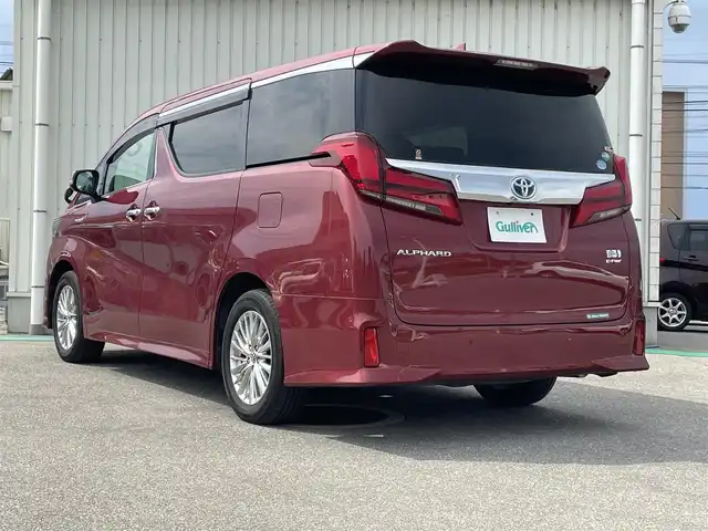 トヨタ アルファードハイブリット SR Cパッケージ 富山県 2019(令1)年 2.6万km ダークレッドマイカメタリック 純正10インチナビ＆フルセグTV/（BT＆CD＆DVD＆USB＆SD)/サンルーフ/後席モニター/デジタルインナーミラー/バックカメラ/レーダークルーズコントロール/前席（パワーシート＆シートヒーター＆エアシート）/前後ドラレコ/ウッドコンビステアリング/ステアリングヒーター/オットマン/三眼ヘッドライト/BSM/オートライト/LEDライト/シーケンシャルウィンカー/ビルトインETC