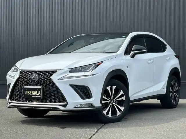レクサス ＮＸ 300h Fスポーツ 道東・釧路十勝 2019(令1)年 3.6万km ホワイトノーヴァガラスフレーク 4WD/寒冷地仕様/純正10.3インチメモリナビ・フルセグTV/CD・DVD・Bluetooth・SD・USB/OPマークレビンソンプレミアムサウンド/OPパノラミックビューモニター/OPパノラマルーフ/OPカラーヘッドアップディスプレイ/OPブラインドスポットモニター/革スポーツシート/前席エアシート・シートヒーター/前席パワーシート/ステアリングヒーター/セーフティシステムプラス/プリクラッシュセーフティ/レーダークルーズコントロール/レーントレーシングアシスト/オートマチックハイビーム/クリアランスソナー/OP AC100V1500W/ビルトインETC/前方ドライブレコーダー/スマートキー一体式エンジンスターター/OP三眼LEDヘッドランプ/オートライト/LEDフォグランプ/リアフォグランプ/純正18インチアルミ/スペアキー・カードキー有