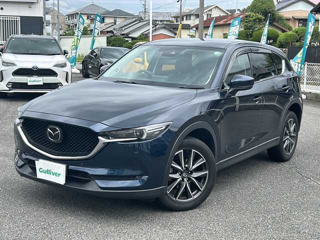 マツダ ＣＸ－５ XD Lパッケージ 愛知県 2017(平29)年 12.3万km ディープクリスタルブルーマイカ /禁煙車//メーカーSDナビ//フルセグTV//Bluetooth//CD・DVD//FM・AM//USB//ETC//バックカメラ・サイドカメラ//スマートブレーキサポート（SBS）//レーンキープアシスト//車間認知支援//横滑り防止（TCS）//ブラインドスポットモニター//コーナーセンサー//i-stop//パワーバックドア//D/N席パワーシート//D/N席シートヒーター//ステアリングヒーター//電動パーキング//ブレーキホールド//HUD//電格ミラーウインカー//LEDオートライト//ISOFIX//純正ラバーフロアマット//ドアバイザー//プッシュスタート//スマートキー×2//取扱説明書//保証書