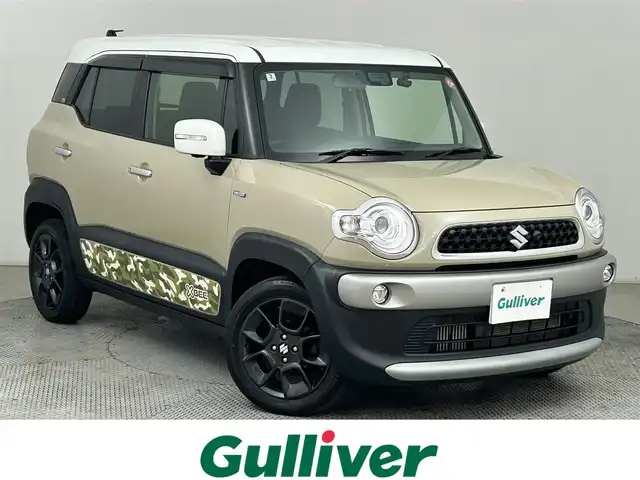 スズキ クロスビー HYBRID MZ 道央・札幌 2020(令2)年 4.8万km キャラバンアイボリーパールメタリック/ホワイト 2トーンルーフ ・ワンオーナー/・４WD/・ディーラーOPナビ/　CD/DVD/SD/BT/フルセグ/・全方位カメラ/・ビルトインETC/・前方ドライブレコーダー/・衝突軽減ブレーキ/・クルーズコントロール/・レーンキープアシスト/・クリアランスソナー/・オートハイビーム/・前席シートヒーター/・LEDヘッドライト/・フォグライト/・オートライト/・プッシュスタート/・スマートキー/・純正フロアマット/・ドアバイザー