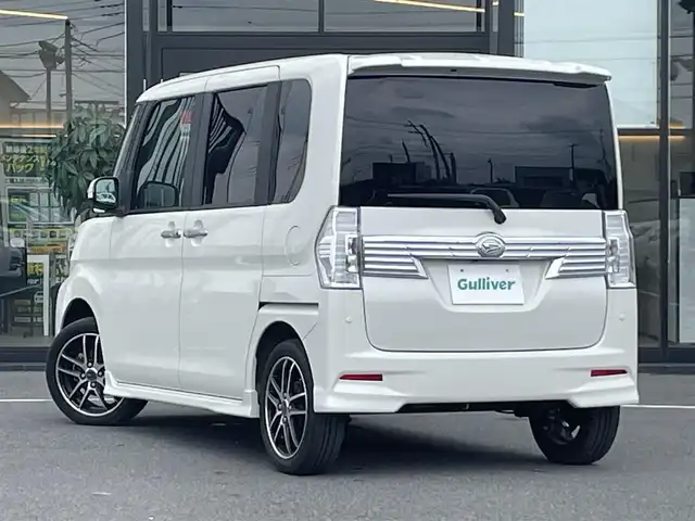 ダイハツ タント カスタム RS SAⅡ 茨城県 2016(平28)年 6.1万km パールホワイトⅢ 純正ナビ/【CD・DVD・ラジオ・TV・SD・BT・iPod・USB・AUX】/両側パワスラ/アイドリングストップ/後方コーナーセンサー/ETC/Bカメラ/ステリモ/横滑り防止装置/レーンキープアシスト/衝突被害軽減システム/純正フロアマット/社外アルミホイール/オートライト/Fフォグ/LEDライト/電格ミラー/ウインカーミラー