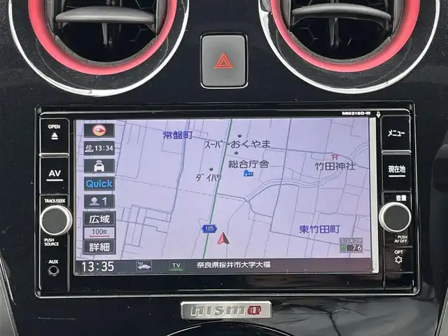 日産 ノート e－パワー ニスモ 奈良県 2019(平31)年 4.7万km ブリリアントホワイトパール 全方位カメラ　/純正ナビ　/デジタルルームミラー　/ETC　/衝突軽減システム　/レーンキープアシスト　/オートライト　/純正フロアマット　/LEDヘッドライト　/スマートキー　/スペアキー1本　/横滑り防止装置　