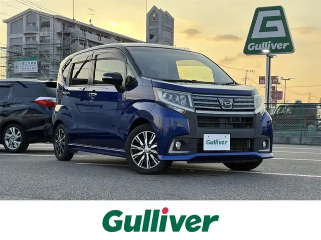 ダイハツ ムーヴ カスタム X ハイパー SA 大分県 2015(平27)年 6.1万km ブラックマイカメタリック/ディープブルークリスタルマイカ 2トーン ・ナビ(CD/DVD/SD)/・ツートンルーフ/・バックカメラ/・ワンセグテレビ/・スマートアシスト/・ドライブレコーダー/・ベンチシート/・ステアリングスイッチ/・スマートキー/・純正アルミホイール