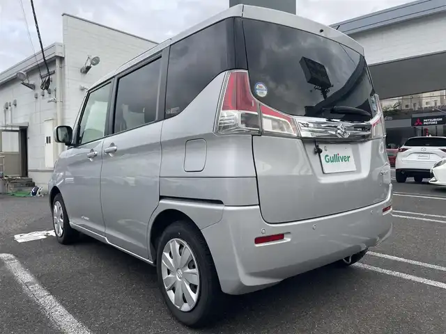 スズキ ソリオ G 長崎県 2020(令2)年 8.3万km スターシルバーメタリック ・プッシュスタート/・社外SDナビ（AM/FM/DVD）/・ブルートゥース/・クルーズコントロール/・ステアリングスイッチ/・バックカメラ/・ETC/・横滑り防止装置/・電格ミラー/・コーナーセンサー（後）/・衝突軽減ブレーキ/・片側パワースライドドア/・オートライト