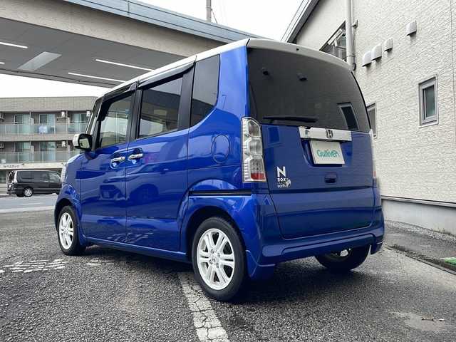 ホンダ Ｎ ＢＯＸ G ターボ Lパッケージ 兵庫県 2016(平28)年 4.8万km ブリリアントスポーティブルーメタリック2トーン ワンオーナー/純正ディーラーナビ/　Bluetooth・AM/FM・USB・CD・DVD/フルセグTV（走行中視聴可能）/バックカメラ/前後ドライブレコーダー/純正ビルトインETC/両側パワースライドドア/アンチロック・ブレーキ・システム/衝突被害軽減システム/横滑り防止装置/盗難防止装置/アイドリングストップ/クルーズコントロール/オートライト/純正アルミホイール/カーテンエアバッグ/スマートキー/スペアキー×１/取扱説明書/保証書