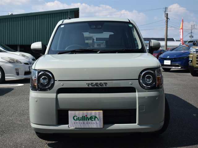 ダイハツ ミラ トコット G リミテッド SAⅢ 福岡県 2021(令3)年 2.1万km セラミックグリーンM スマートアシストIII/社外メモリーナビ/TV/CD/パノラマモニター/純正LEDヘッドライト/前席シートヒーター/ステアリングリモコン/オートライト/ヘッドライトレベライザー/フロアマット/ドアバイザー/プッシュスタート/スマートキー/保証書/取扱説明書