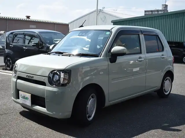 ダイハツ ミラ トコット G リミテッド SAⅢ 福岡県 2021(令3)年 2.1万km セラミックグリーンM スマートアシストIII/社外メモリーナビ/TV/CD/パノラマモニター/純正LEDヘッドライト/前席シートヒーター/ステアリングリモコン/オートライト/ヘッドライトレベライザー/フロアマット/ドアバイザー/プッシュスタート/スマートキー/保証書/取扱説明書