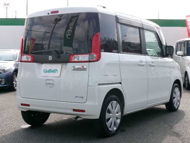 スズキ スペーシア X 岡山県 2015(平27)年 5.5万km クリスタルホワイトP デュアルカメラブレーキサポート/車線逸脱警報/メーカーナビ/フルセグテレビ/全方位カメラ/フロント・サイド・バックカメラ/Bluetooth/USB/DVD再生可能/左側パワースライドドア/右側イージークローザー/シートヒーター（運転席）/社外ドライブレコーダー（フロント）/オーバーヘッドコンソール/オートライト/HIDヘッドライト/ビルトインETC/純正フロアマット/スマートキー2個