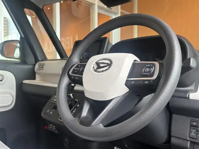 ダイハツ ムーヴ キャンバス ストライプス G ターボ 宮城県 2022(令4)年 1.3万km シャイニングホワイトパール/レイクブルーメタリック スマートアシスト/ アダプティブクルーズコントロール/社外SDーナビ/Bluetooth/AM/FM/フルセグテレビ/バックカメラ/両側パワースライドドア/前席シートヒーター/コーナーセンサー/LEDヘッドライト/フィグランプ/オートライト/ステアリングスイッチ/スマートキー/プッシュスタート/アイドリングストップ/電動格納ミラー/新車時保証書/取扱説明書/スペアキー　１