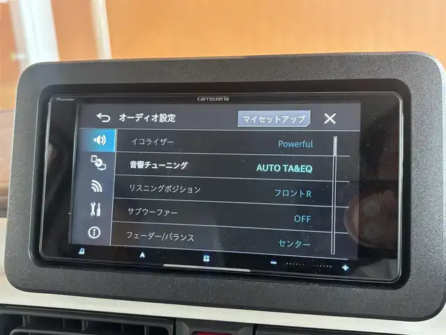 ダイハツ ムーヴ キャンバス ストライプス G ターボ 宮城県 2022(令4)年 1.3万km シャイニングホワイトパール/レイクブルーメタリック スマートアシスト/ アダプティブクルーズコントロール/社外SDーナビ/Bluetooth/AM/FM/フルセグテレビ/バックカメラ/両側パワースライドドア/前席シートヒーター/コーナーセンサー/LEDヘッドライト/フィグランプ/オートライト/ステアリングスイッチ/スマートキー/プッシュスタート/アイドリングストップ/電動格納ミラー/新車時保証書/取扱説明書/スペアキー　１