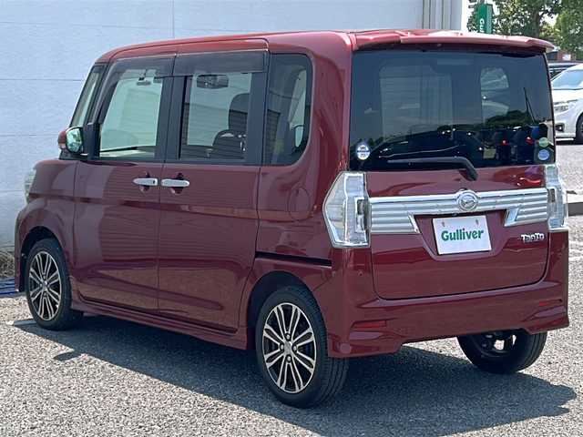 ダイハツ タント カスタム RS SA Ⅲ 千葉県 2018(平30)年 0.6万km ファイアークォーツレッドM ナビ　ＮＭＺＫ－Ｗ６８０　ＣＤ　ＤＶＤ　Ｂｔ　ＴＶ　アラウンドビューモニター　前方ドラレコ　純正ＥＴＣ　ヒートシーター　スマートキー　両側パワスラ　後方コーナーセンサー　ＬＥＤ　純正１５インチＡＷ