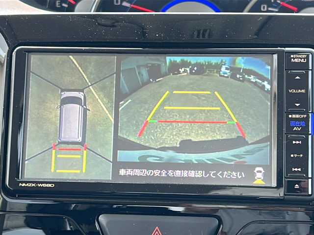 ダイハツ タント カスタム RS SA Ⅲ 千葉県 2018(平30)年 0.6万km ファイアークォーツレッドM ナビ　ＮＭＺＫ－Ｗ６８０　ＣＤ　ＤＶＤ　Ｂｔ　ＴＶ　アラウンドビューモニター　前方ドラレコ　純正ＥＴＣ　ヒートシーター　スマートキー　両側パワスラ　後方コーナーセンサー　ＬＥＤ　純正１５インチＡＷ