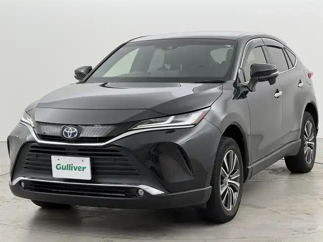 トヨタ ハリアー ハイブリッド G レザーパッケージ 福岡県 2021(令3)年 3.1万km プレシャスブラックパール 純正８型ＤＡナビ　/バックカメラ　/デジタルインナーミラー／前後ドラレコ　/ＥＴＣ　/トヨタセーフティセンス　/衝突軽減ブレーキ　/レーンキープ　/ブラインドスポットモニター　/アクセル踏み間違い防止　/本革シート　/パワーシート　/パワーバックドア　/ステアリングヒーター　/シートベンチレーション／ヒーター　/ＬＥＤヘッドライト