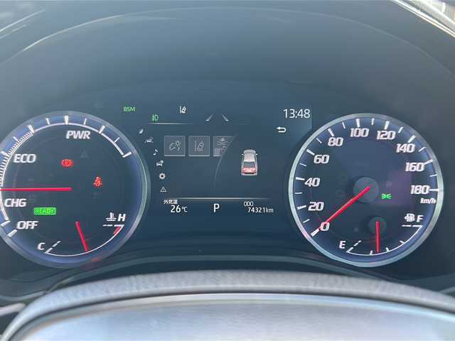 トヨタ クラウン ハイブリッド S Cパッケージ Four 秋田県 2018(平30)年 7.5万km ホワイトパールクリスタルシャイン 純正メモリナビ/Bluetooth、CD/DVD、フルセグTV/全方位カメラ/ETC/前後ドライブレコーダー/レーダークルーズコントロール/レザーシート/前席パワーシート/前席シートヒーター/ステアリングヒーター/社外20インチAW/純正リアスポイラー/ドアバイザー
