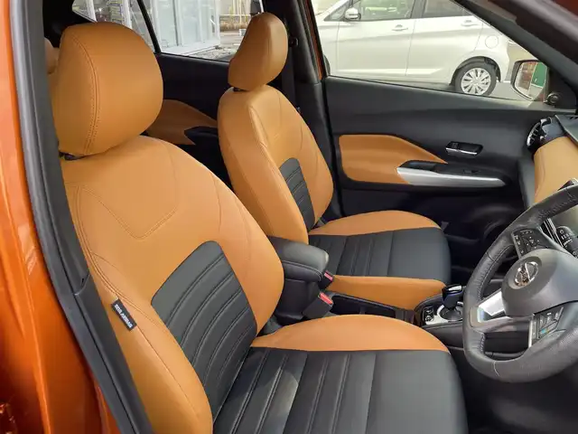 日産 キックス X ツートーンインテリアED 岡山県 2020(令2)年 3.1万km プレミアムホライズンオレンジ/ピュアブラック 2トーン カロッツェリアディスプレイオーディオ　FH-8500DVS/AppleCarplay、AndroidAuto、CD、DVD/Bluetooth、AM、FM/インテリジェントルームミラー/アラウンドビューカメラ/クリアランスソナー/コーナーセンサー/プロパイロット/前席シートヒーター/ステアリングヒーター/LEDライト/衝突軽減システム/横滑り防止装置