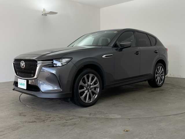 マツダ ＣＸ－６０ XD Lパッケージ 兵庫県 2023(令5)年 2.3万km マシーングレープレミアムM ・純正12.3インチナビ/Bluetooth/USB/HDMI//Apple CarPlay/Android Auto/・全方位カメラ/・ビルトインETC/・置くだけ充電/・ヘッドアップディスプレイ/・車間制御/・交通標識認識/・前後側方接近車両検知/・車線逸脱警報/・ブラインドスポットモニター/・ディスタンス＆スピードアラート/・レーンキープアシストシステム/・スマートブレーキサポートサポート/・スマートシティブレーキサポート/・レーダークルーズコントロール/・アダプティブＬＥＤヘッドライト/・前後誤発進抑制制御/・緊急時車線維持支援/・ドライバー異常時対応システム/・パーキングセンサー/・パワーバックドア/・レザーシート/・前席パワーシート/・全席シートヒーター/・AC100V電源/・パドルシフト
