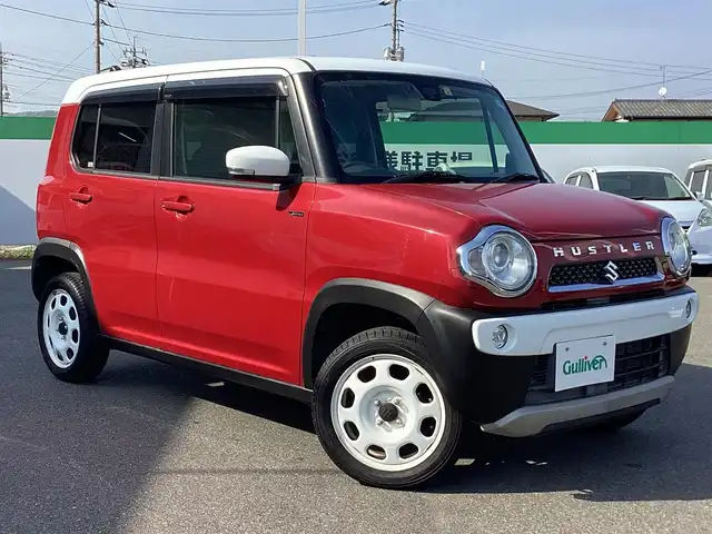 スズキ ハスラー Jスタイル 岡山県 2015(平27)年 3.2万km フェニックスレッドパール/ホワイト2トーンルーフ 外部検査実施済車両/純正SDナビ/フルセグ/バックカメラ/Bluetooth/ビルトインETC/D/N席シートヒーター/スマートキー×2/プッシュスタート