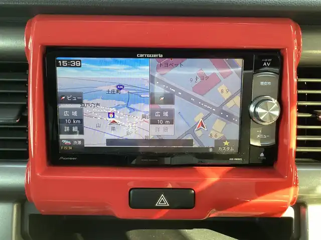 スズキ ハスラー Jスタイル 岡山県 2015(平27)年 3.2万km フェニックスレッドパール/ホワイト2トーンルーフ 外部検査実施済車両/純正SDナビ/フルセグ/バックカメラ/Bluetooth/ビルトインETC/D/N席シートヒーター/スマートキー×2/プッシュスタート