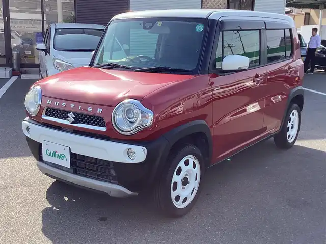 スズキ ハスラー Jスタイル 岡山県 2015(平27)年 3.2万km フェニックスレッドパール/ホワイト2トーンルーフ 外部検査実施済車両/純正SDナビ/フルセグ/バックカメラ/Bluetooth/ビルトインETC/D/N席シートヒーター/スマートキー×2/プッシュスタート