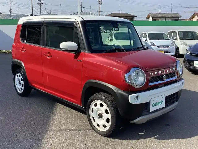 スズキ ハスラー Jスタイル 岡山県 2015(平27)年 3.2万km フェニックスレッドパール/ホワイト2トーンルーフ 外部検査実施済車両/純正SDナビ/フルセグ/バックカメラ/Bluetooth/ビルトインETC/D/N席シートヒーター/スマートキー×2/プッシュスタート