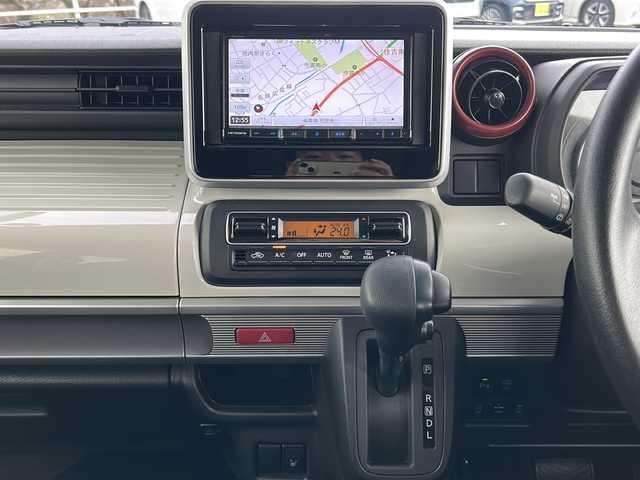 スズキ スペーシア HYBRID X 岐阜県 2023(令5)年 1.6万km オフブルーM 登録時走行距離：15812km/ワンオーナー/ナビ（AVIC-RZ812）/フルセグテレビ・Bluetooth・CD・DVD/バックカメラ/ETC/両側パワースライドドア/コーナーセンサー/シートヒーター/ドライブレコーダー/フロアマット/オートライト/プッシュスタート/スマートキー/スペアキー/保証書/取扱説明書