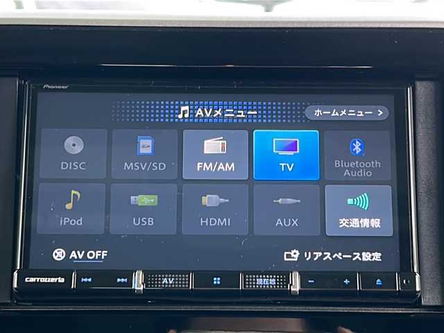 スズキ スペーシア HYBRID X 岐阜県 2023(令5)年 1.6万km オフブルーM 登録時走行距離：15812km/ワンオーナー/ナビ（AVIC-RZ812）/フルセグテレビ・Bluetooth・CD・DVD/バックカメラ/ETC/両側パワースライドドア/コーナーセンサー/シートヒーター/ドライブレコーダー/フロアマット/オートライト/プッシュスタート/スマートキー/スペアキー/保証書/取扱説明書