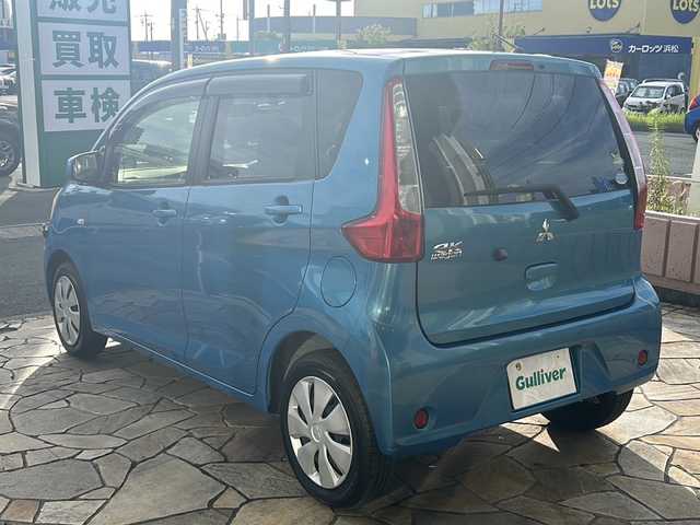 三菱 ｅＫワゴン M 静岡県 2015(平27)年 1.7万km ブリリアントターコイズM 【主要装備】/ディスプレイオーディオ　/Ｂｌｕｅｔｏｏｔｈ　/アイドリングストップ　/リモコンキー　/社外誤発進防止システム　/衝突被害軽減ブレーキ　/オートエアコン　/バックカメラ　/横滑り防止機能　/社外フロアマット　/ハロゲンヘッドライト