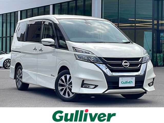 日産 セレナ ハイウェイスター 長野県 2016(平28)年 3.2万km ブリリアントホワイトパール 純正９インチナビ【MM516D-L】/（ＣＤ／ＤＶＤ／ＢＴ／フルセグＴＶ）/地図SD未到着の為動作確認未実地/ビルトインＥＴＣ/ドライブレコーダー/革巻きステアリング/ステアリングスイッチ/クルーズコントロール/両側パワースライドドア/アイドリングストップ/車線逸脱警報/エマージェンシーブレーキ/フォグランプ/オートライト/スマートキー/Pスタート/電動格納ミラー/純正フロアマット/純正16インチAW