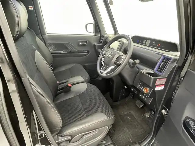 ダイハツ タント カスタム X スタイルセレクション 熊本県 2021(令3)年 5.8万km ブラックマイカメタリック 禁煙車　/純正ナビ（ＣＤ・ＤＶＤ・フルセグ・ＢＴ・ＳＤ・ＵＳＢ）/バックカメラ　/純正前方ドライブレコーダー　/両側パワースライドドア　/前後クリアランスソナー　/衝突軽減ブレーキ　/レーンキープアシスト/横滑り防止/アイドリングストップ/パーキングアシスト/前席シートヒーター/前後クリアランスソナー/左側ミラクルオートステップ/ハーフレザーシート/純正フロアマット/純正１４インチAW/オートライト/LEDヘッドライト/フォグライト/スマートキー/プッシュスタート/スペアキー1本