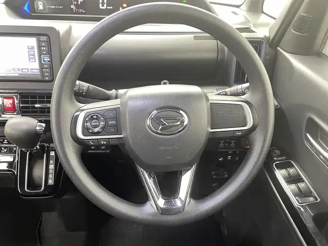 ダイハツ タント カスタム X スタイルセレクション 熊本県 2021(令3)年 5.8万km ブラックマイカメタリック 禁煙車　/純正ナビ（ＣＤ・ＤＶＤ・フルセグ・ＢＴ・ＳＤ・ＵＳＢ）/バックカメラ　/純正前方ドライブレコーダー　/両側パワースライドドア　/前後クリアランスソナー　/衝突軽減ブレーキ　/レーンキープアシスト/横滑り防止/アイドリングストップ/パーキングアシスト/前席シートヒーター/前後クリアランスソナー/左側ミラクルオートステップ/ハーフレザーシート/純正フロアマット/純正１４インチAW/オートライト/LEDヘッドライト/フォグライト/スマートキー/プッシュスタート/スペアキー1本