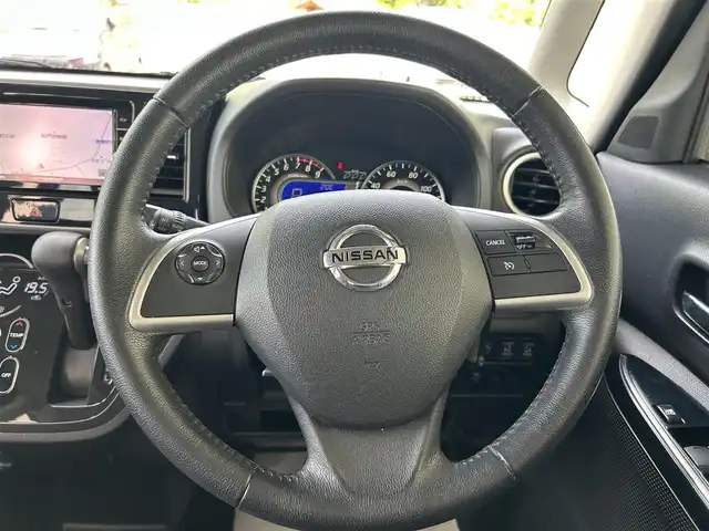 日産 デイズ ルークス ハイウェイスター Gターボ 福島県 2020(令2)年 4.1万km オーシャンブルーP 登録時走行距離40121km/純正SDナビ【MM319D-W】/（フルセグTV/Bluetooth/DVD/AUX）/アラウンドビューモニター/エマージェンシーブレーキ/クルーズコントロール/レーンキープアシスト/オートマチックハイビーム/純正前方ドライブレコーダー/革巻きステアリング/ステアリングスイッチ/オートライト/LEDヘッドライト/フォグライト/後席サーキュレーター/後席サンシェード/ETC/純正アルミホイール
