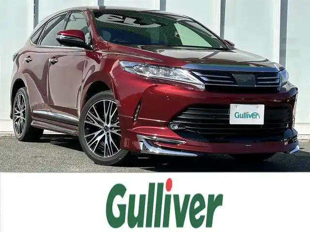 トヨタ ハリアー プレミアム 福岡県 2019(令1)年 5.3万km ダークレッドマイカメタリック ・純正ナビ/（BLUETOOTH/フルセグ/バックカメラ/・ワンオーナー/・ETC/・ドライブレコーダー/・クルーズコントロール/・レーンキープアシスト/・スペアキー/・カードキー/・電動リアゲート/・エアロパーツ/・純正フロアマット/・LEDライト/・カーテンエアバッグ/・保証書