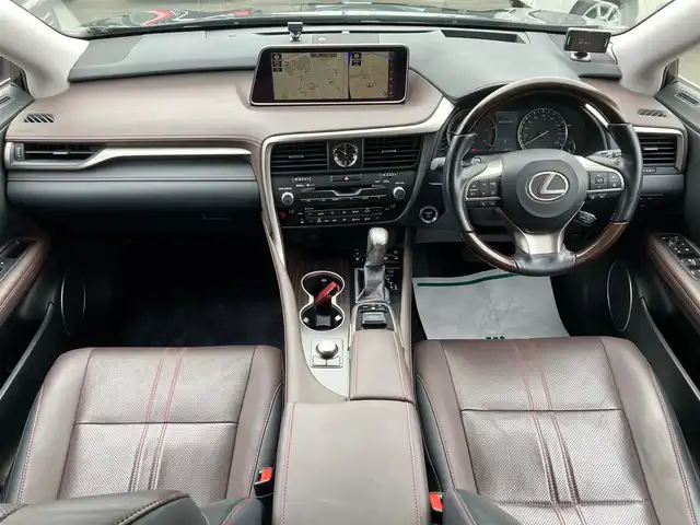 レクサス ＲＸ 450h バージョンL 静岡県 2016(平28)年 4万km グラファイトブラックガラスフレーク エンジンスタートボタン/パワーステアリング/パワーウィンドウ/取扱説明書/100V充電/アイドリングストップ/オートエアコン/スマートキー/スペアキー１本/クルーズコントロール/ETC2.0/USB入力端子/全方位カメラ/純正ナビ（CD.BT.ワンセグ）/電動リアゲート/電動格納セカンドシート/純正ドライブレコーダー/純正フロアマット/D席N席パワーシート/全席シートヒーター/D席N席エアシート/純正アルミホイール/ABS/横滑り防止装置/コーナーセンサー前後/レーンキープアシスト/オートライト/オートマチックハイビーム/LEDライト/W+サイトエアバック/衝突軽減システム/カーテンエアバック/ステアリングヒーター/BSM