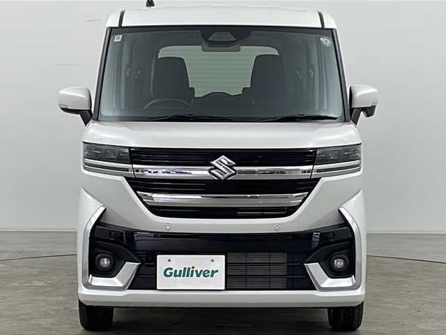 スズキ スペーシア カスタム HYBRID GS 道央・札幌 2024(令6)年 0.1万km ピュアホワイトP ・4WD/・スズキセーフティサポート/・衝突軽減ブレーキ/・誤発進抑制機能/・車線維持支援機能/・ふらつき警報/・アダプティブクルーズコントロール/・標識認識機能/・ハイビームアシスト/・片側パワースライドドア/・シートヒーター/・前後コーナーセンサー/・アイドリングストップ/・ステアリングスイッチ/・純正フロアマット/・ドアミラーヒーター/・LEDヘッドライト/・オートライト/・スマートキー/・純正14インチAW
