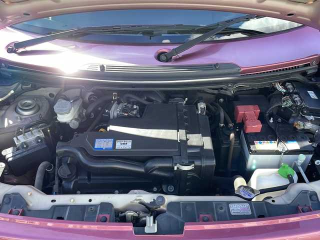 スズキ ラパン X 山口県 2014(平26)年 4.9万km カシスピンクパールメタリック 社外メモリーナビ【MDV-L401】/・DVD/CD/iPod/USB/ワンセグ/AM/FM/純正フロアマット/純正アルミホイール/レザーシート/ベンチシート/本革巻きステアリング/フルオートエアコン/アイドリングストップ/LEDヘッドランプ/オートライト/電動格納ウインカーミラー/ドアバイザー/スマートキー/プッシュアップスタート/ABS/盗難防止装置/取扱説明書/保証書
