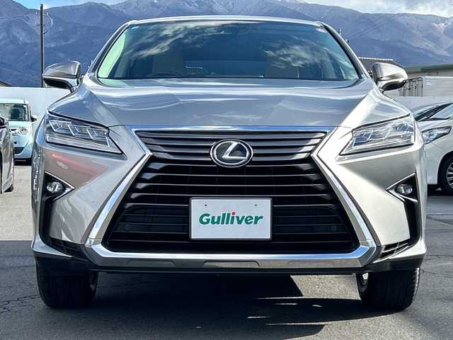 レクサス ＲＸ 200t 長野県 2015(平27)年 5万km ソニックチタニウム ・純正SDメーカーオプションナビゲーション/CD DVD フルセグTV Bluetooth/・バックカメラ/サイドカメラ/・ビルトインETC/・プリクラッシュセーフティ/・レーンキープアシスト/・レーダークルーズコントロール/・オートマチックハイビーム/・コーナーセンサー/・LEDヘッドライト/・オートライト/・フォグライト/・パワーバックドア/・純正18インチアルミホイール/・パワーシート(D/N)/・横滑り防止装置/・ウィンカーミラー/・電動格納ミラー/・スマートキー/・エンジンプッシュスタート