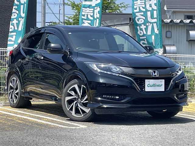ホンダ ヴェゼル 宮城県 2017(平29)年 7.9万km クリスタルブラックパール 純正ディーラーナビ（FM:AM:CD:DVD:SD:BT:TVフルセグ）/レーダークルコン/レーンキープアシスト/アイドリングストップ/ブレーキホールド/パドルシフト/純正フロアマット/社外ドラレコ前/プリクラッシュセーフティー/横滑り防止装置/D/Nシートヒーター/社外スタットレス215/65R16 溝無し