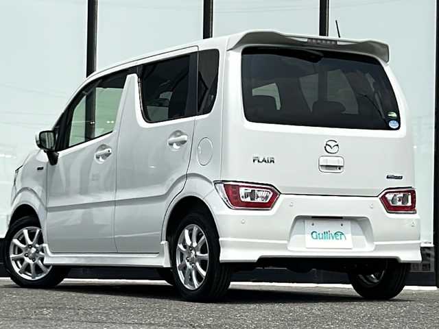 マツダ フレア ハイブリッドXS 山形県 2020(令2)年 4.4万km ピュアホワイトP ４WD/衝突被害軽減システム/社外メモリナビ/（AM/FM/CD/DVD/TV/SD)/運転席助手席シートヒーター/レーンキープアシスト/電動格納ミラー/社外AW/純正フロアマット/スマートキー/スペアキー/オートライト