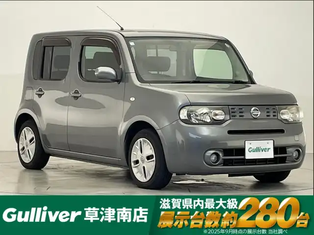 日産 キューブ 15X Vセレクション 滋賀県 2012(平24)年 8.8万km トワイライトグレー 純正7インチナビ/CD/DVD/TV/AUX/ベンチシート/ETC