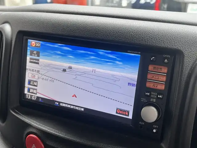 日産 キューブ 15X Vセレクション 滋賀県 2012(平24)年 8.8万km トワイライトグレー 純正7インチナビ/CD/DVD/TV/AUX/ベンチシート/ETC
