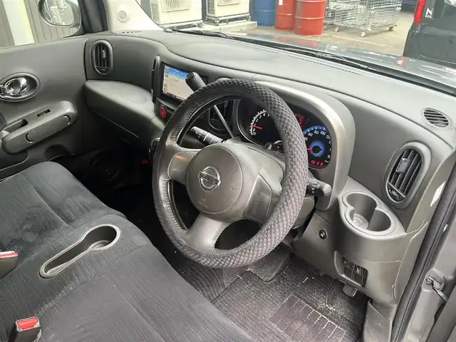 日産 キューブ 15X Vセレクション 滋賀県 2012(平24)年 8.8万km トワイライトグレー 純正7インチナビ/CD/DVD/TV/AUX/ベンチシート/ETC