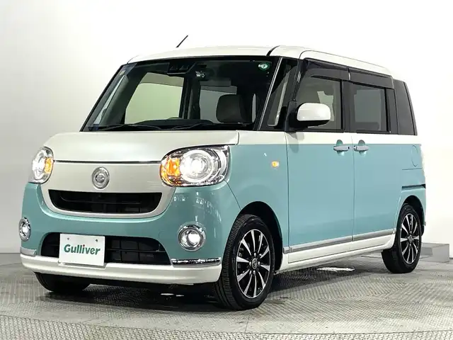 ダイハツ ムーヴ キャンバス G メイクアップ リミテッド　SAⅢ 大阪府 2018(平30)年 1.7万km パールホワイトⅢ/ファインミントメタリック 2トーン 社外ナビTV 360カメラ 両側パワースライドドア 衝突軽減ブレーキ スマートキー プッシュスタート オートライト オートエアコン 前後ドライブレコーダー ETC