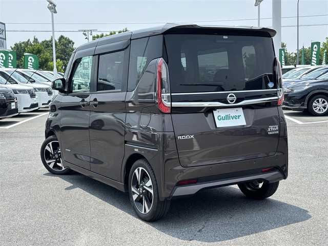 日産 ルークス HWS Gターボ プロパイロットED 奈良県 2020(令2)年 3.1万km アッシュブラウンM 両側パワースライドドア/純正ナビ(フルセグTV/CD/DVD/AM・FM/BT)/アラウンドビューモニター/ビルトインETC/前方ドラレコ/プロパイロット/衝突被害軽減ブレーキ/車線逸脱警報機能/踏み間違い防止アシスト/ハイビームアシスト/クリアランスソナー/頸部衝撃緩和ヘッドレスト/オートブレーキホールド/後席サンシェード/純正15インチアルミホイール/純正フロアマット