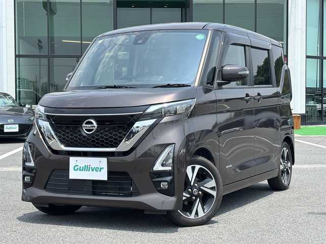 日産 ルークス HWS Gターボ プロパイロットED 奈良県 2020(令2)年 3.1万km アッシュブラウンM 両側パワースライドドア/純正ナビ(フルセグTV/CD/DVD/AM・FM/BT)/アラウンドビューモニター/ビルトインETC/前方ドラレコ/プロパイロット/衝突被害軽減ブレーキ/車線逸脱警報機能/踏み間違い防止アシスト/ハイビームアシスト/クリアランスソナー/頸部衝撃緩和ヘッドレスト/オートブレーキホールド/後席サンシェード/純正15インチアルミホイール/純正フロアマット