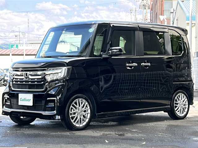 ホンダ Ｎ ＢＯＸ カスタム L ターボ 京都府 2022(令4)年 2万km クリスタルブラックパール ワンオーナー /ホンダセンシング　/クルーズコントロール　/純正インターナビ/（Gathers)/フルフラットシート　/フルセグ ＴＶ　/ＵＳＢ　/ＣＤ再生　/ＤＶＤ再生/Bluetooth　/ビルトインETC　/両側パワースライド　/Wサイドエアバッグ/カーテンエアバッグ/運転席＋助手席シートヒーター/パドルシフト/LEDヘッドライト
