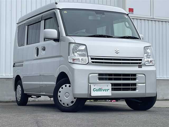 スズキ エブリイ JOIN 愛媛県 2017(平29)年 8.9万km シルキーシルバーメタリック 衝突被害軽減装置　/横滑り防止装置　/電格ミラー　/ラバーマット　/ヘッドライトレベライザー　/ＣＤプレイヤー　/２ｎｄ発進　/純正ホイールキャップ　/ハイルーフ　/TOYO　V-02e（145/R12）