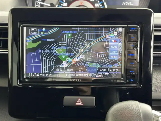 スズキ ワゴンＲ スティングレー HYBRID T 道央・札幌 2023(令5)年 1.5万km ピュアホワイトP ・4WD/・社外メモリナビ/・CD/DVD/BT/フルセグTV/・衝突被害軽減ブレーキ/・レーンキープアシスト/・クルーズコントロール/・コーナーセンサー/・アイドリングストップ/・プッシュスタート/・ステアスイッチ/・オートライト/・オートエアコン/・パドルシフト/・社外AW付冬タイヤ積込155/65R14