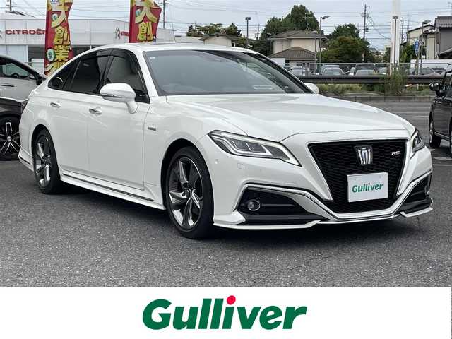 トヨタ クラウン ハイブリッド RS 愛知県 2019(平31)年 2.6万km パール ナビゲーション　/フルセグテレビ　/ＣＤ＆ＤＶＤ　/ブルートゥース　/ＵＳＢ接続　/全方位カメラ　/サンルーフ　/衝突軽減ブレーキ　/車線逸脱警報　/ブラインドスポットモニタ　/アダプティブクルーズ　/ドライブレコーダー/革シート/ヘッドアップディスプレイ/保証書/取扱説明書/整備手帳