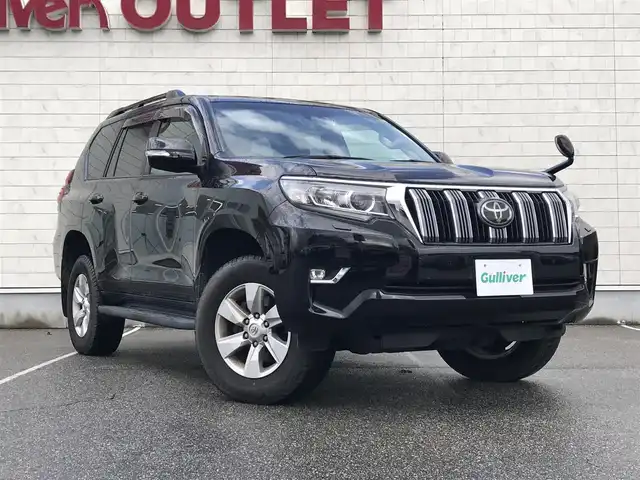 トヨタ ランドクルーザー プラド TX Lパッケージ 富山県 2019(平31)年 6.4万km ブラック 4WD/サンルーフ/社外ナビ/フルセグTV/Bluetooth/ドライブレコーダー/プリクラッシュセーフティ/コーナーセンサー/レーンキープアシスト/レザーシート/パワーシート/シートヒーター／エアシート/プッシュスタート/スマートキー/LEDヘッドライト/オートライト/ETC