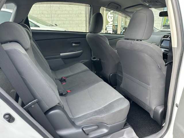 トヨタ プリウス α S 茨城県 2014(平26)年 9.9万km ホワイトパールクリスタルシャイン 純正SDナビ(NSZT-W62G)/　【フルセグ/Bluetooth/CD/DVD/SD】/バックカメラ/ビルトインETC/オートライト/フォグライト/ヘッドライトレベライザー/ステアリングスイッチ/電動格納ミラー/取扱説明書/新車時保証書